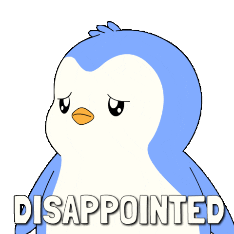 Disappointed Penguin Sticker by Pudgy Penguins