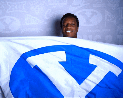 Byu Basketball Go Cougs GIF by BYU Cougars