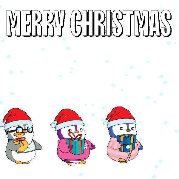 Merry Christmas Sticker by Pudgy Penguins