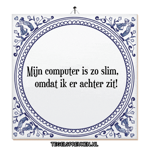 Computer Focus Sticker by Tegelspreuken.nl