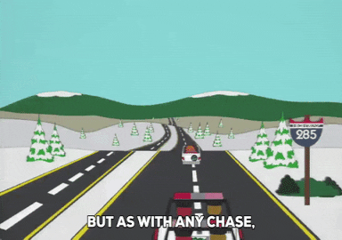 chasing car chase GIF by South Park 