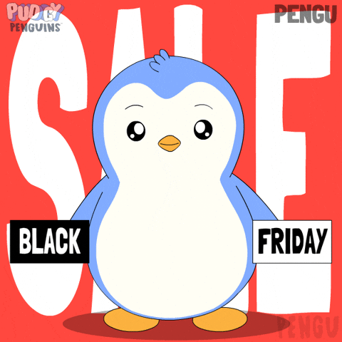 Add To Cart Black Friday GIF by Pudgy Penguins