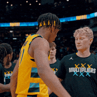 College Basketball Hug GIF by Marquette Athletics