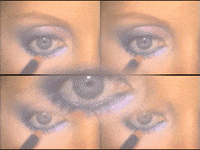 dadawestern glitch 90s eyes makeup GIF