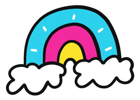 Missbambi giphyupload happy pink rainbow Sticker