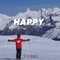 Happy skier