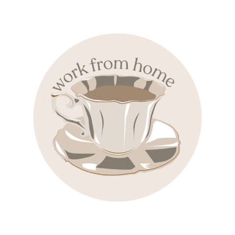 Work From Home Coffee Sticker