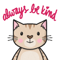 Happy Be Kind Sticker by Cat & Raven