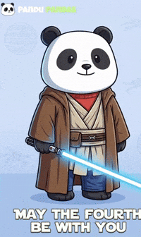 May The Fourth Be With You Star Wars GIF by Pandu Pandas