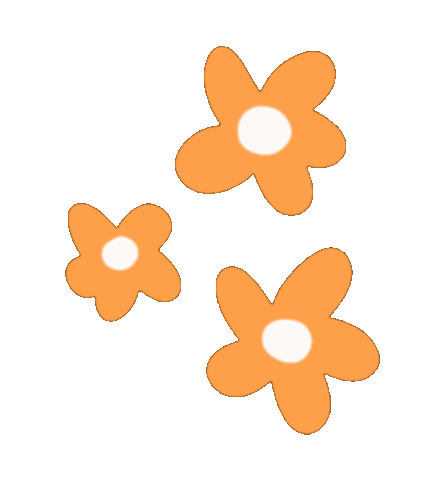 Blooming Orange Flowers Sticker