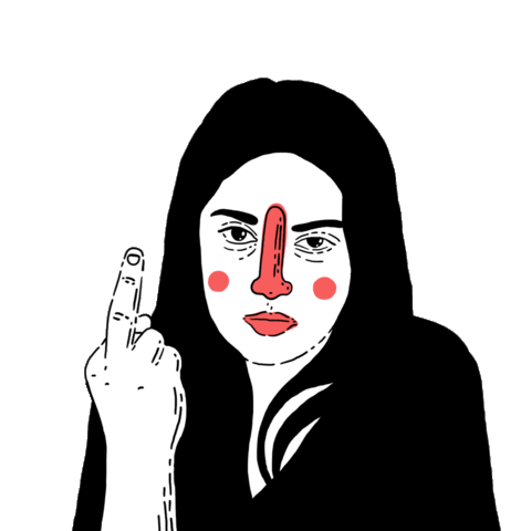 liliam middle finger Sticker by Rafael Alejandro