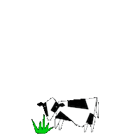 Cow Ufo Sticker