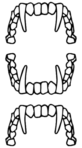 Dog Teeth Sticker by oxstreets