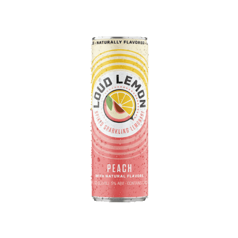 drinkloudlemon lemon peach sparkling loud Sticker