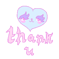 Thank U Love Sticker by cait robinson