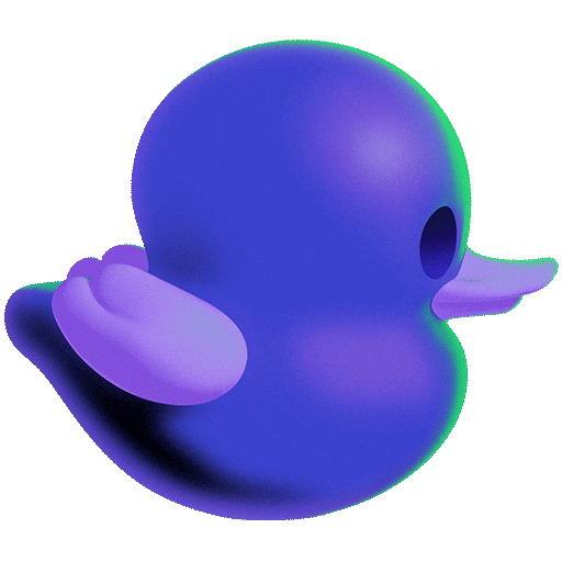 Rubber Duck 3D Sticker by GitHub