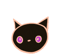 Black Cat Thank You Sticker