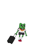 On My Way Frog Sticker by fwogs
