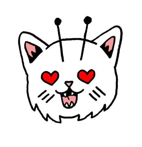 Hissart giphyupload cat cats meow Sticker