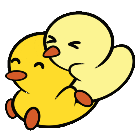 DuckieandDuck giphyupload love hug duck Sticker