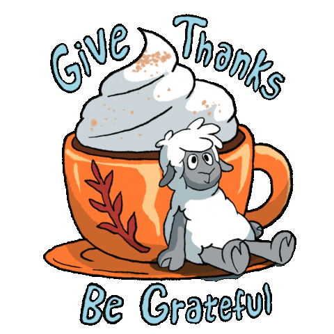 Give Thanks Autumn Sticker by The Sad Times