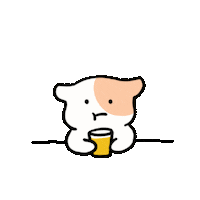 Guinea Pig Drinking Sticker