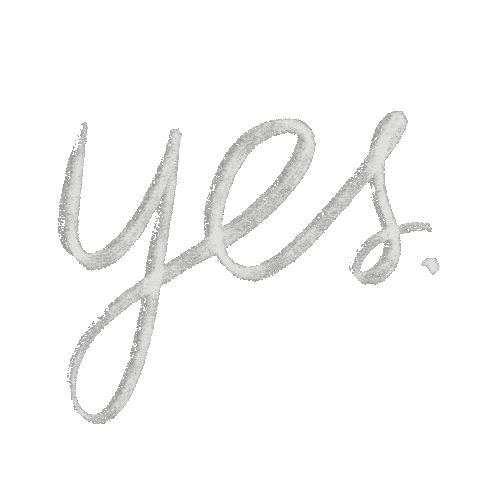Lettering Yes Sticker