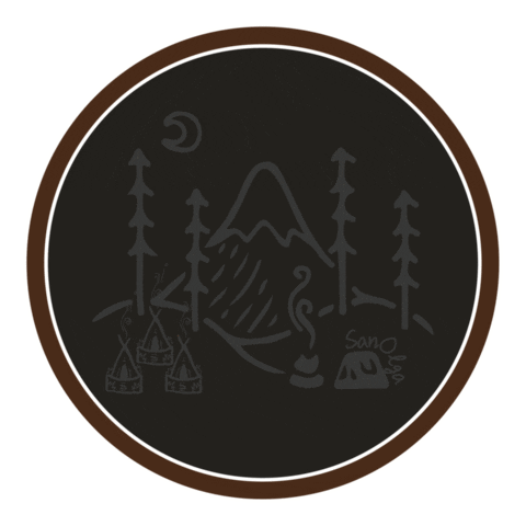 SanOlga giphyupload neon camping mountain Sticker