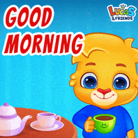 Happy Good Morning GIF by Lucas and Friends by RV AppStudios