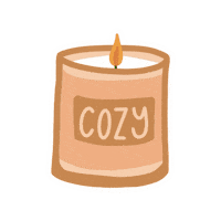 britticreative fall autumn cozy candle Sticker