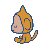 Sad Monkey Sticker by elodie shanta