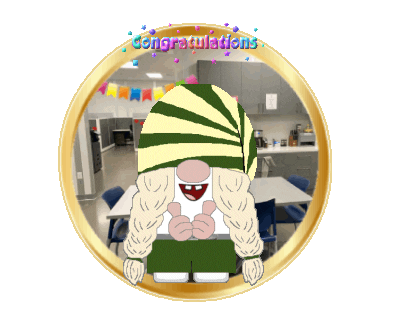 Congratulations Gnome Sticker