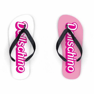 Dollschino barbie flip flops dollschino pink flip flops GIF