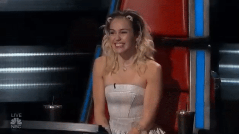 happy miley cyrus GIF by The Voice