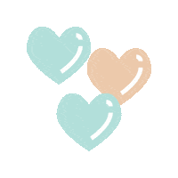 Three Hearts Heart Sticker by Heartlines Copywriting Studio