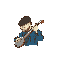 Musician Banjo Sticker