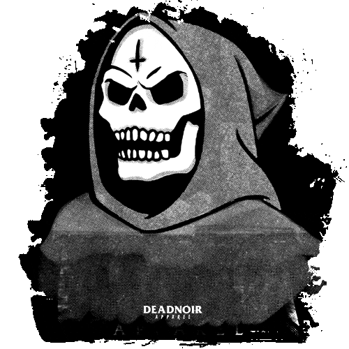 Laugh Skull Sticker by Deadnoir Apparel