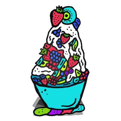 Eat Fruit Salad Sticker by Nuttz
