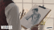 cinemax illustration drawing warrior cinemax GIF