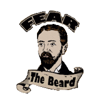 fear beard STICKER by imoji
