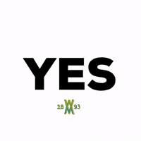 Text gif. Bold words on a plain background cycle through a phrase, one word at a time. Text, "Yes you can." 