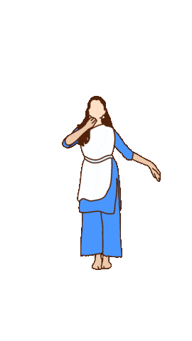 Dancing Girl Art Sticker