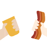 I Love Bacon Cheers Sticker by Lazy Dog Restaurant & Bar