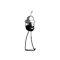 guy walk Sticker by Wecause
