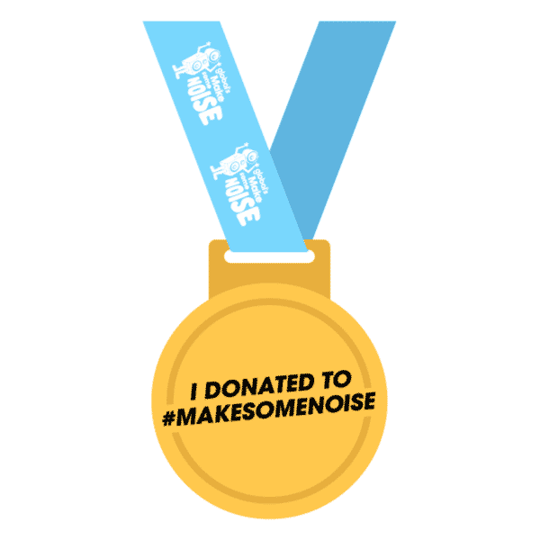 Globals_Make_Some_Noise heart gold charity smooth Sticker