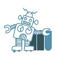 robot aau Sticker by Bigbang Digital monkeys