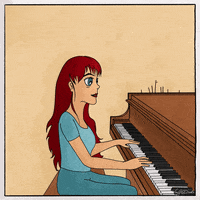 vangodoodle happy music anime cartoon GIF