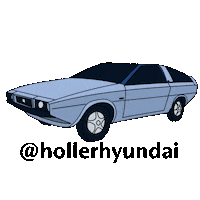 hollerhyundai retro 80s hyundai delorean Sticker