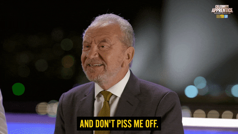 Lord Sugar React GIF by Celebrity Apprentice Australia