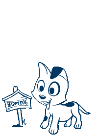 happy_dog_and_cat puppy happydog hundefutter welpe Sticker